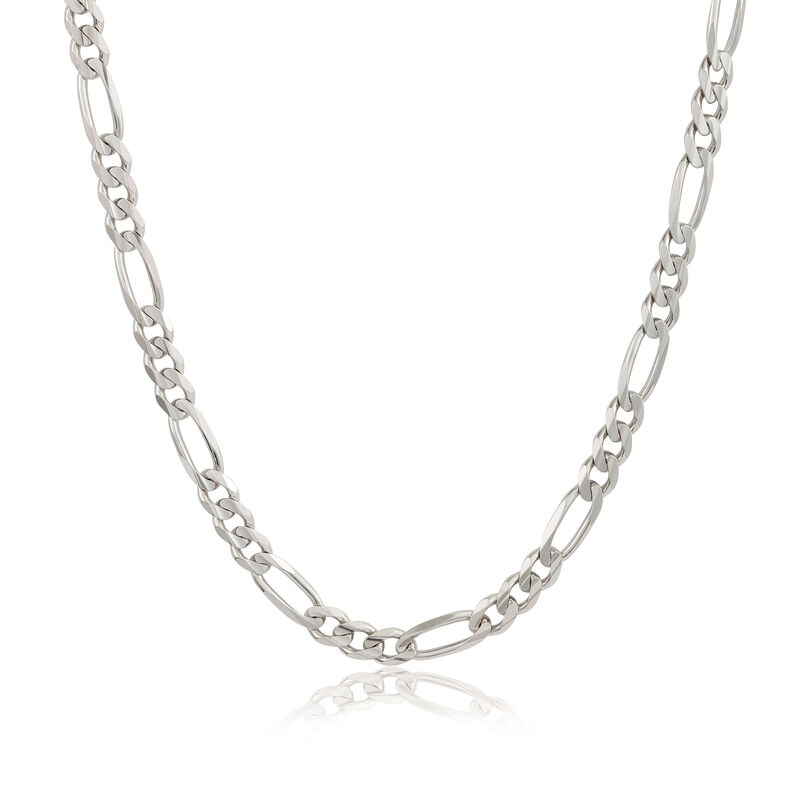 24-Inch Figaro Chain Necklace, Sterling Silver image number 0