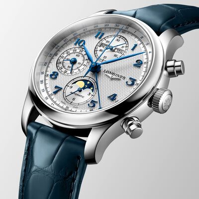 Longines Master Collection Chronograph Silver Dial Watch, 41mm