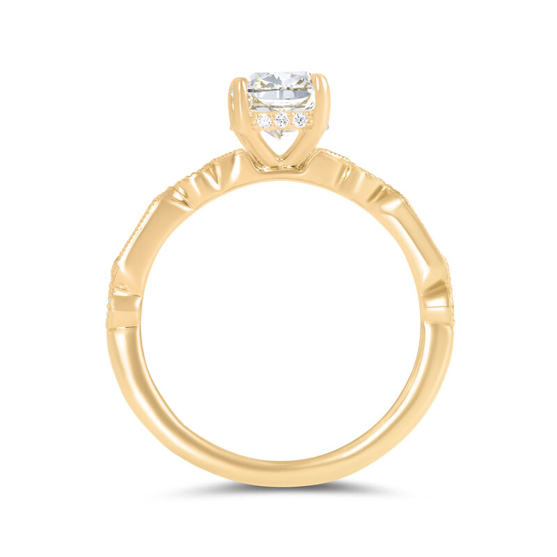 Bella Ponte Cushion Cut Diamond Engagement Ring, 14k Yellow Gold image number 2