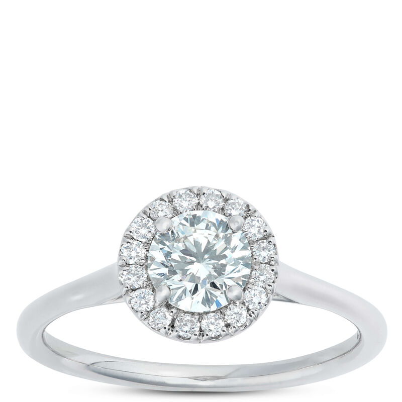 Ben Bridge Signature Diamond Halo Ring 18K image number 0