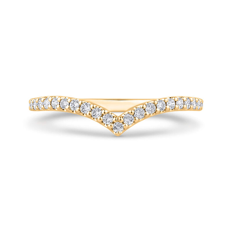 Bella Ponte Chevron Diamond Band, 14K Yellow Gold image number 3