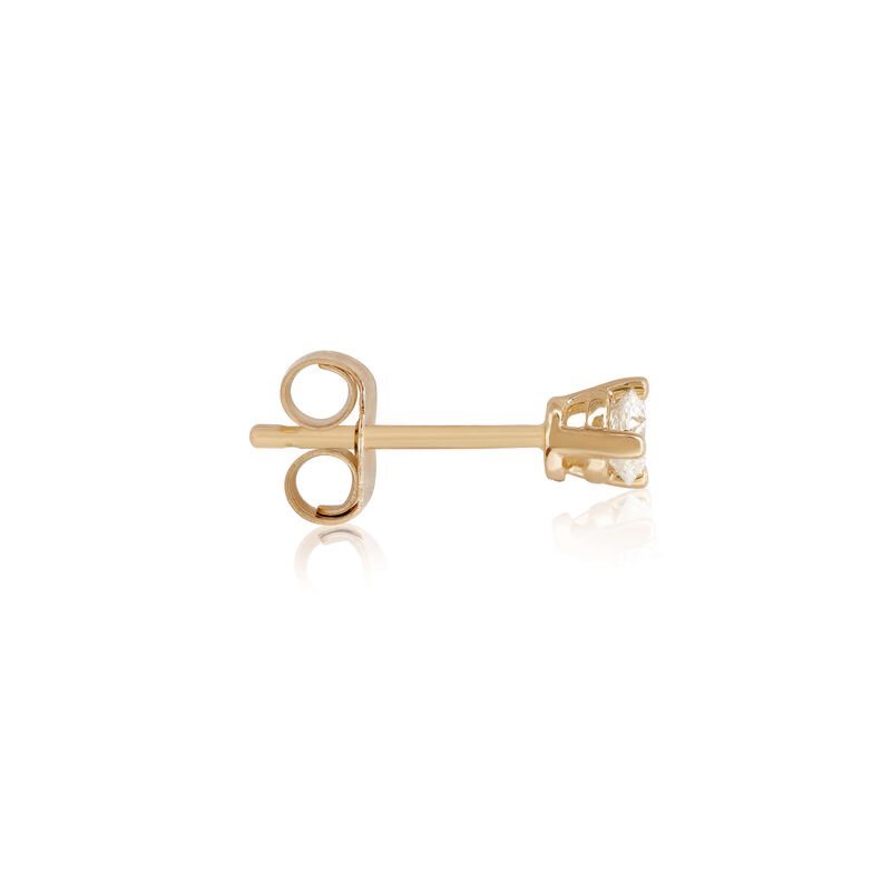 Classic Round Diamond Studs, 1/5 Carat Total Weight, in 14K Yellow Gold image number 1