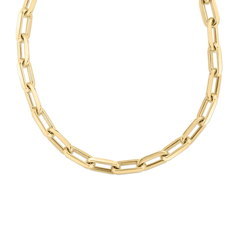 Roberto Coin 18K Yellow Gold Designer Gold Thick Paperclip Necklace image number 0