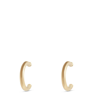 Three-Quarter Hoop Baby Earrings, 14K Yellow Gold