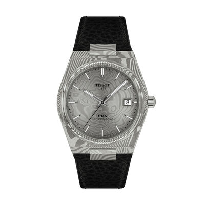 TISSOT PRX Damascus Steel Gray Dial Watch, 38mm