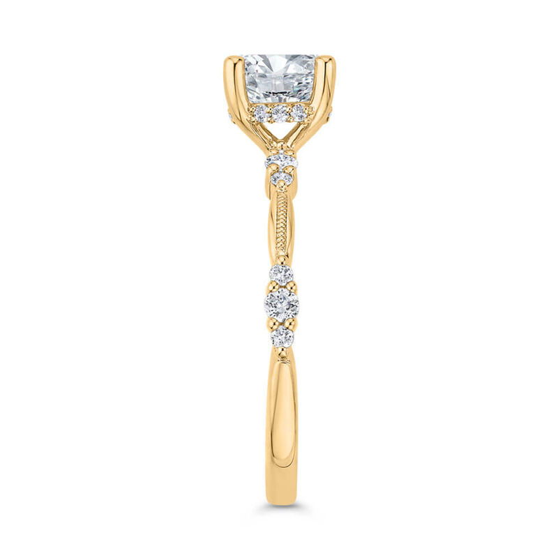 Bella Ponte Diamond Engagement Ring Setting Hidden Halo image number 2