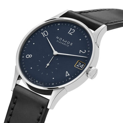 NOMOS Minimatik Date Blue Dial Watch, 39.5mm