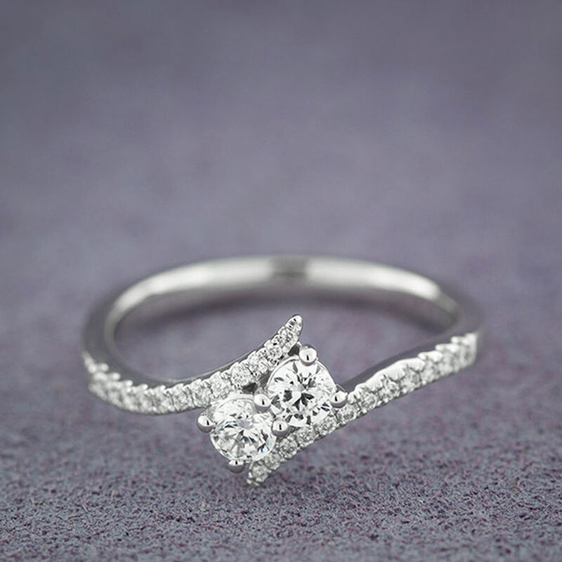 Ben Bridge Signature Diamond + Ever Us&trade; 2-Stone Diamond Ring 18K image number 6