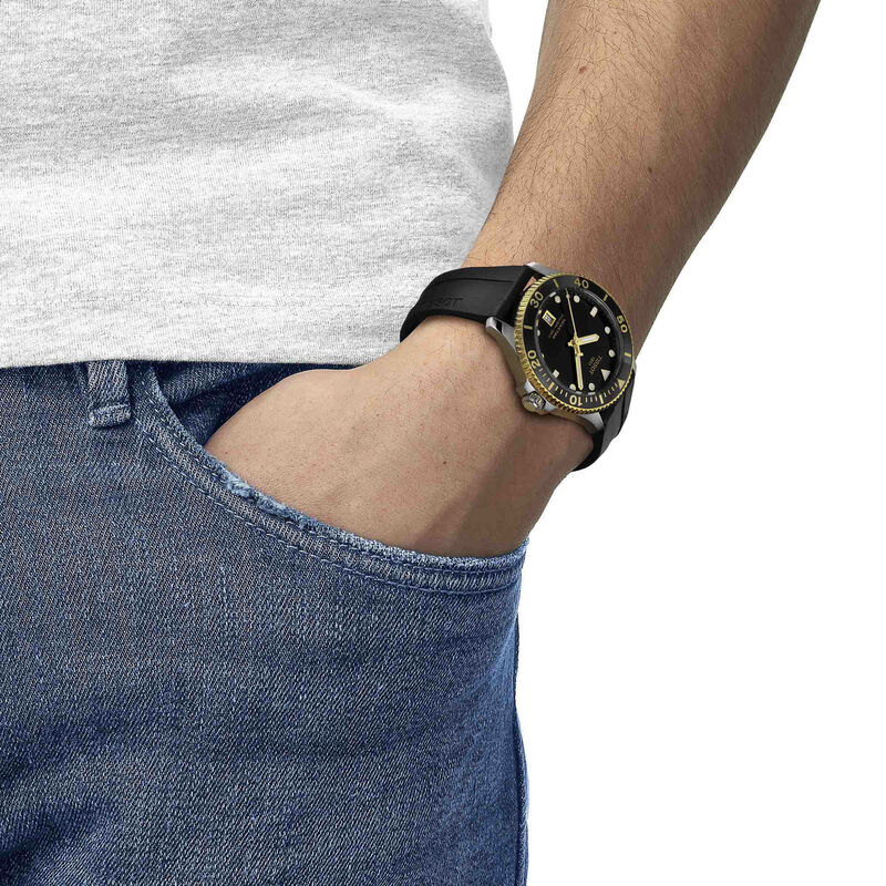 TISSOT Seastar 1000 Black Dial Watch, 40mm image number 4