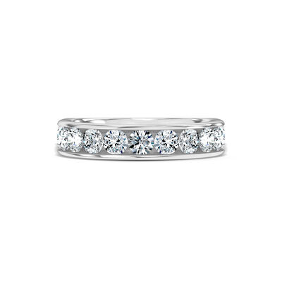 Classic Round Diamond Anniversary Band, 1 &frac12; Carat Total Weight, 14K White Gold