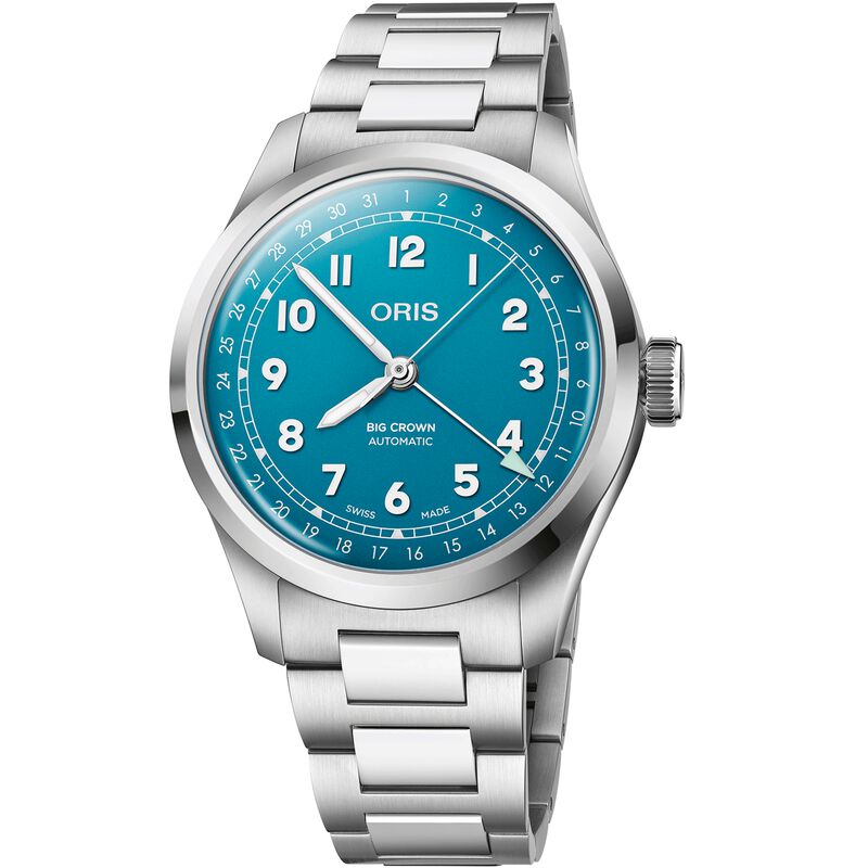 Oris Big Crown Pointer Date Turquoise Dial Watch, 40mm image number 0