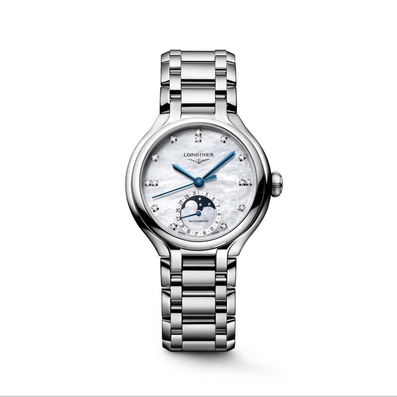 Longines Primaluna Moonphase White Dial Watch, 34mm image number 0