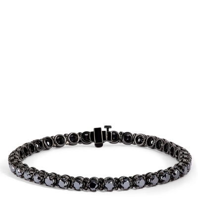 8.5-inch Black Diamond Bracelet, Black Rhodium