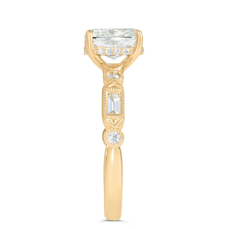 Bella Ponte Cushion Cut Diamond Engagement Ring, 14k Yellow Gold image number 1