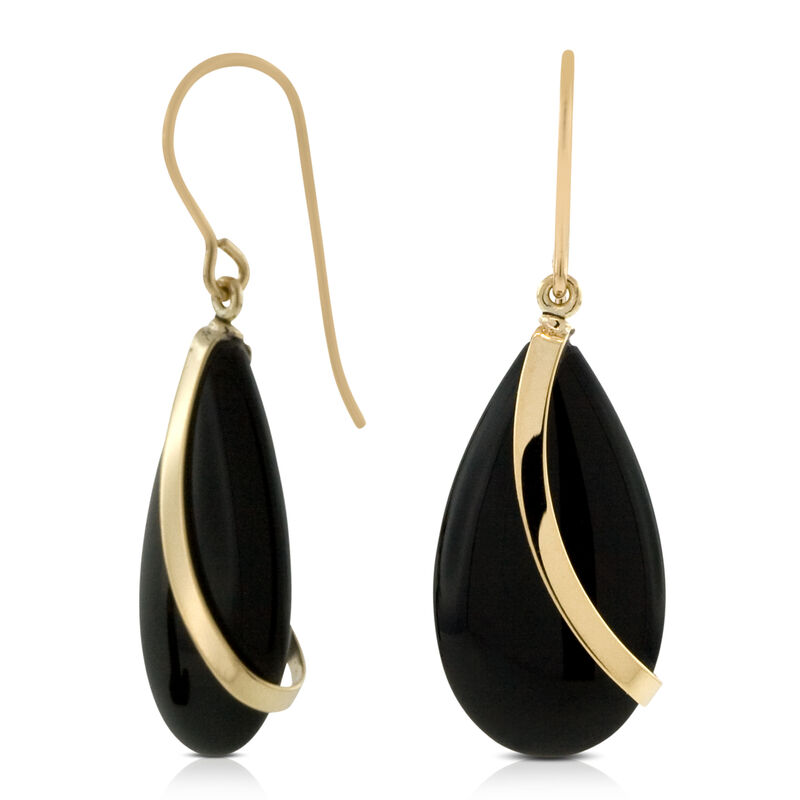 Onyx Earrings 14K image number 0