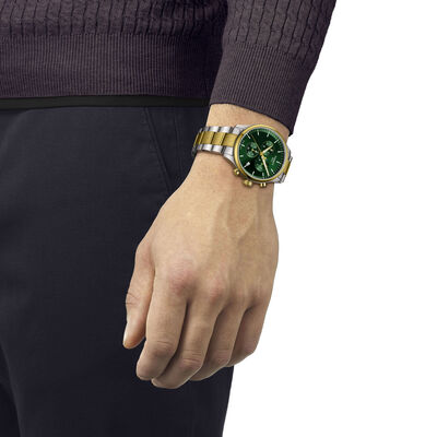 TISSOT Chrono XL Classic Green Dial Watch, 45mm