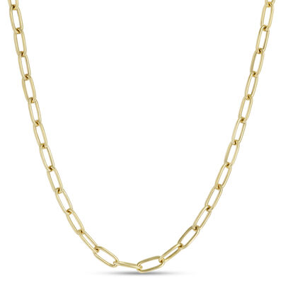Toscano 18-Inch Oval Link Necklace, 14K Yellow Gold