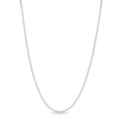 Classic 22-Inch Wheat Chain Necklace, 14K White Gold