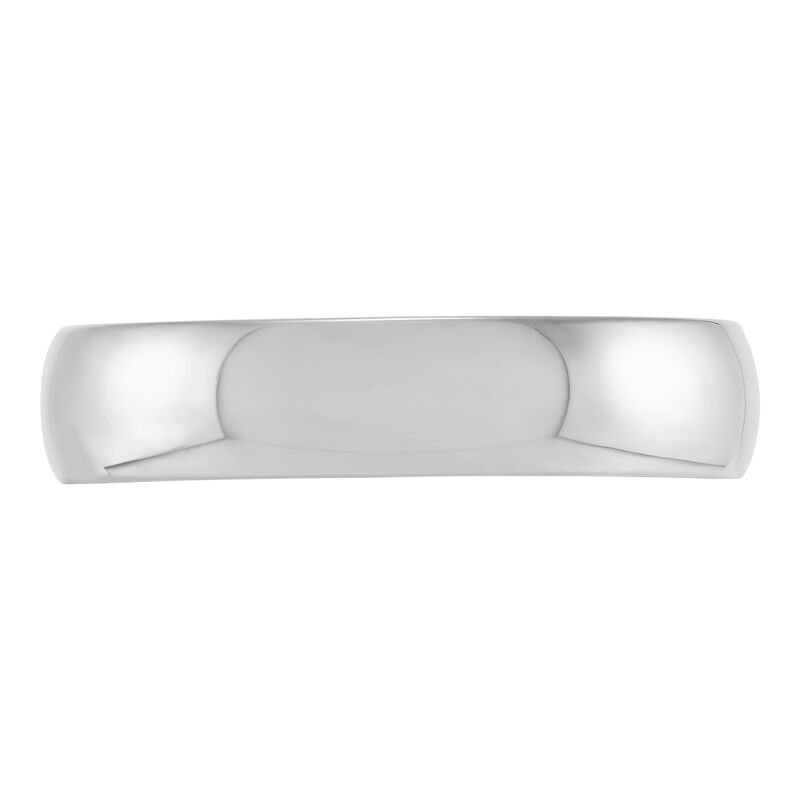 White Gold Polished Rounded Comfort Fit 5mm Band 18K image number 1