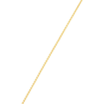 18-Inch Round Wheat Chain Necklace, 14K Yellow Gold