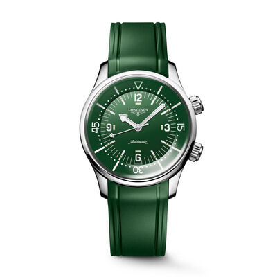 Longines Legend Diver Green Dial Watch, 39mm