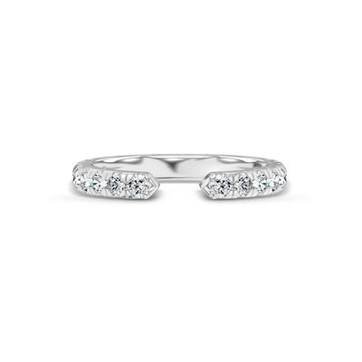 Classic Round Diamond Anniversary Band, &frac12; Carat Total Weight, 14K White Gold