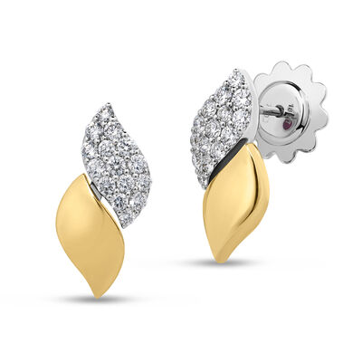 Roberto Coin 18K Yellow and White Gold San Marco Diamond Stud Earrings