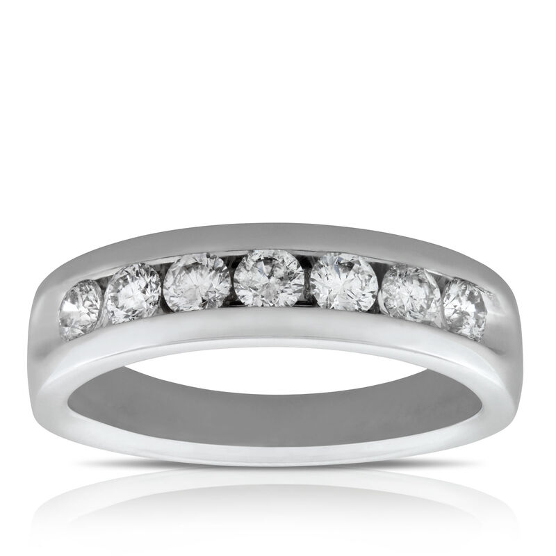 Channel Set Diamond Band 14K image number 0
