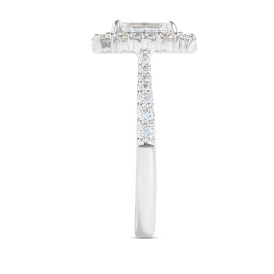 Bella Ponte Emerald Cut Engagement Ring, 1 &frac12; Total Carat Weight, Platinum