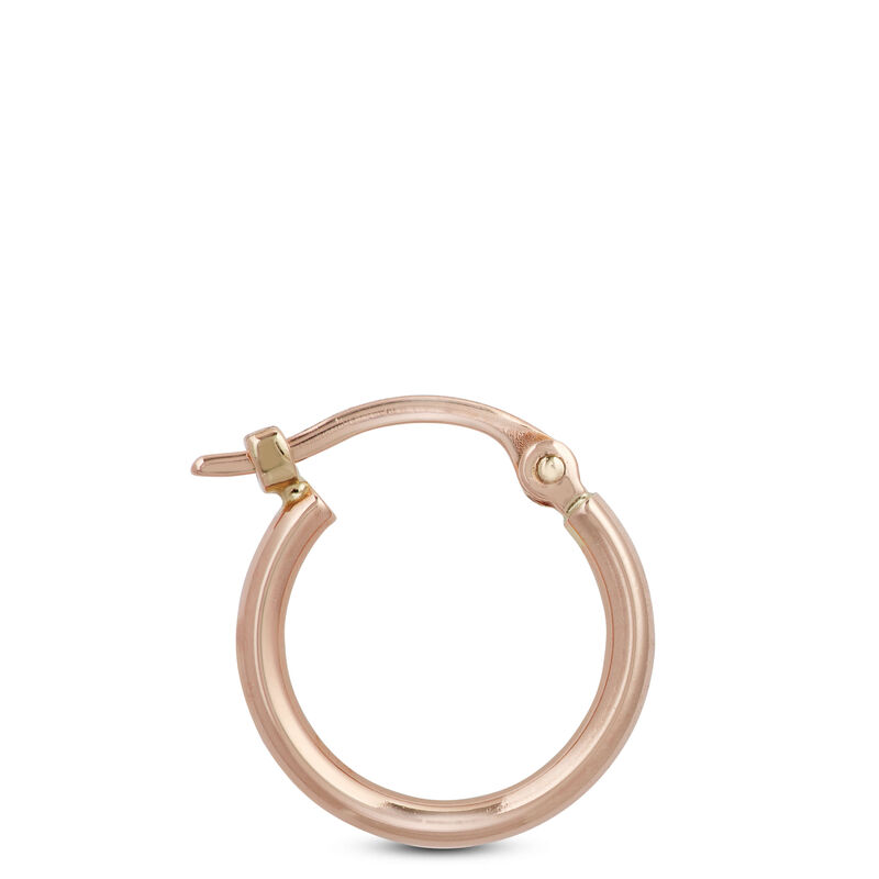 12MM Rose Gold Hoop Earrings 14K image number 1