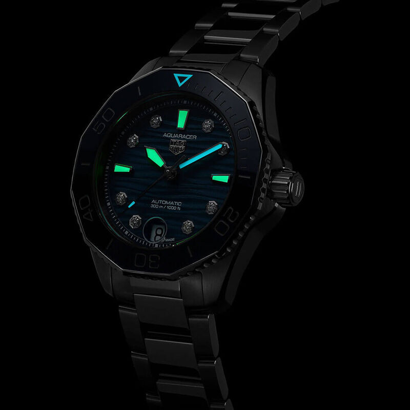 TAG Heuer Aquaracer Professional 300 Blue Steel Watch, 36mm image number 4