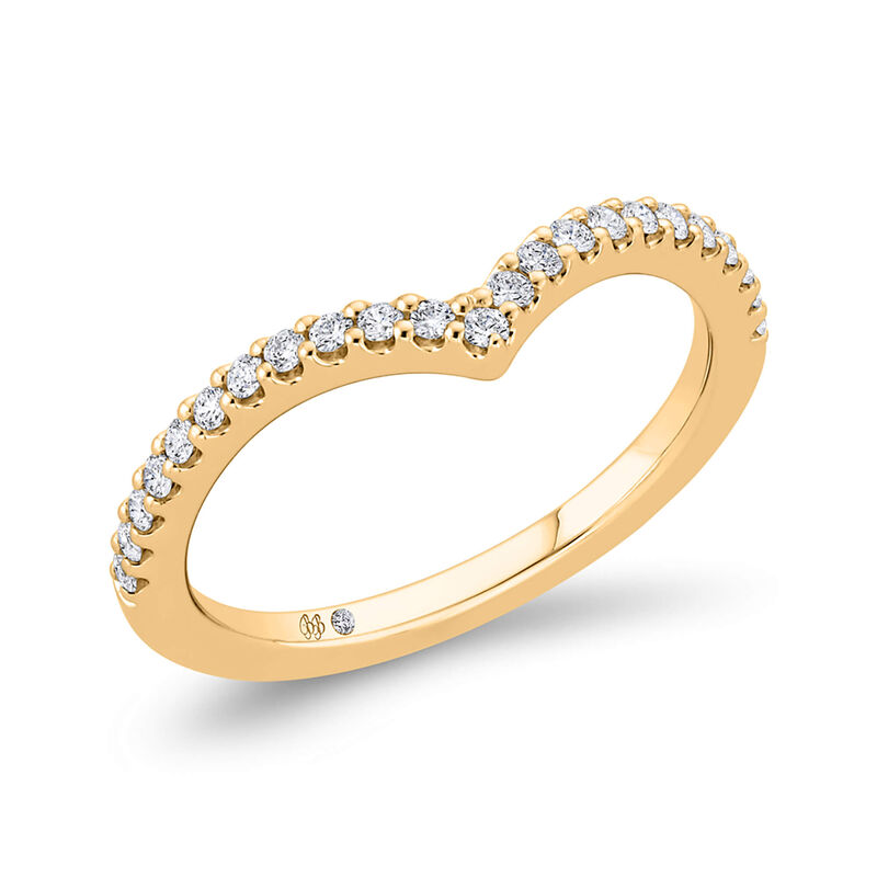 Bella Ponte Chevron Diamond Band, 14K Yellow Gold image number 0