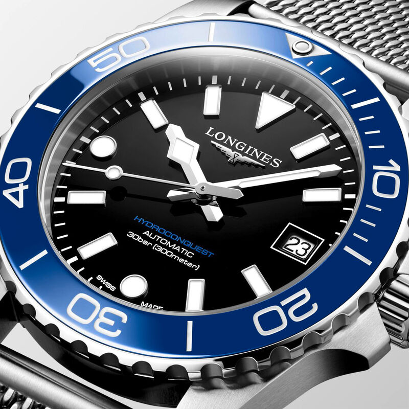 Longines Hydroconquest Black Dial Watch, 39mm image number 2