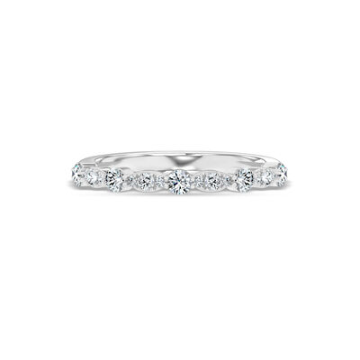 Classic Round Diamond Anniversary Band, &frac14; Carat Total Weight, 14K White Gold