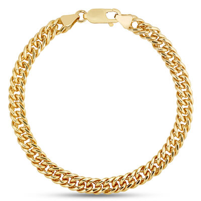 Toscano 7.5-Inch Curb Link Bracelet, 14K Yellow Gold