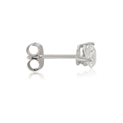 Diamond Stud Earrings, 14K White Gold