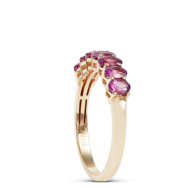 7 Oval Purple Garnet Ring, 14K Yellow Gold image number 1