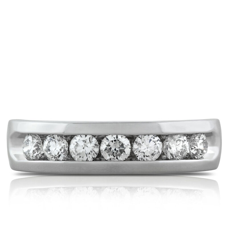 Channel Set Diamond Band 14K image number 1