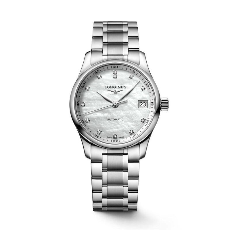 Longines Master Mother Of Pearl Diamond Indexes Dial  Watch, 34 mm image number 0