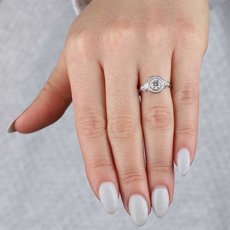 Bezel Set Diamond Ring 14K image number 1