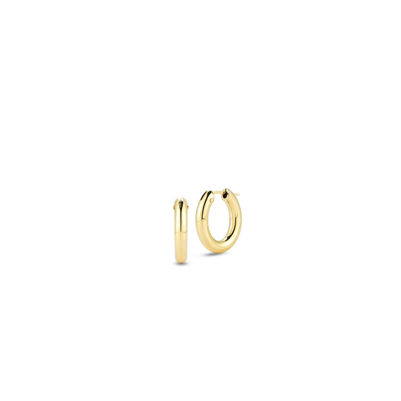 Roberto Coin 18K Designer Gold Medium Rounded Oval The Perfect Hoop Earrings image number 0