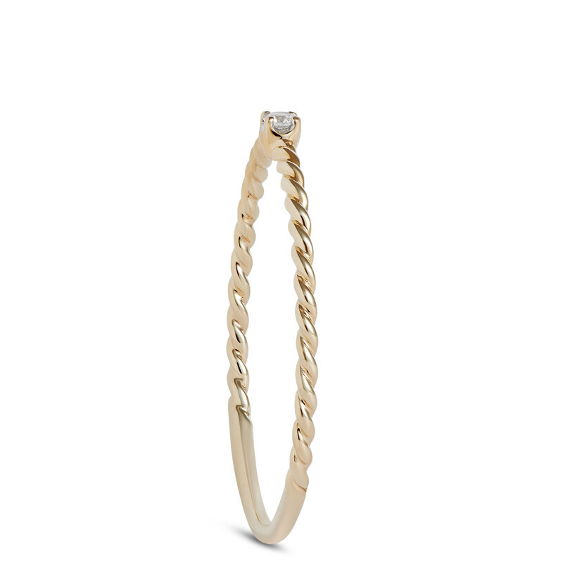 Round Diamond Promise Ring, 14K Yellow and White Gold image number 1