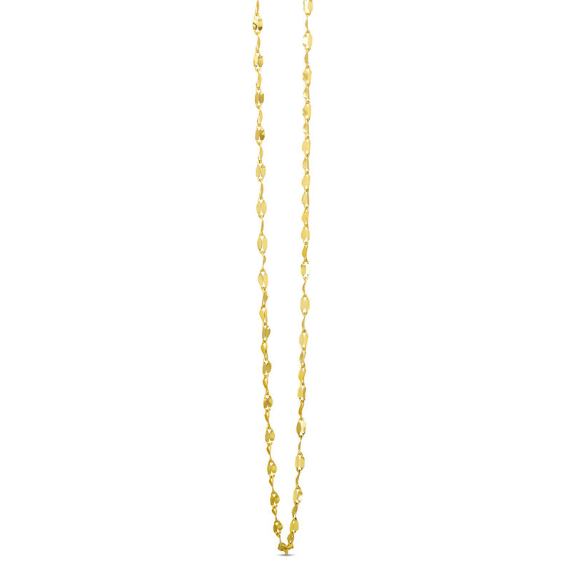 Classic 18-Inch Singapore Chain Necklace, 14K Yellow Gold image number 1