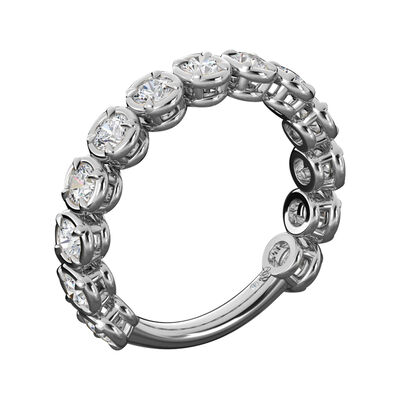 Bella Ponte Bezel Diamond Anniversary Band, 14K White Gold