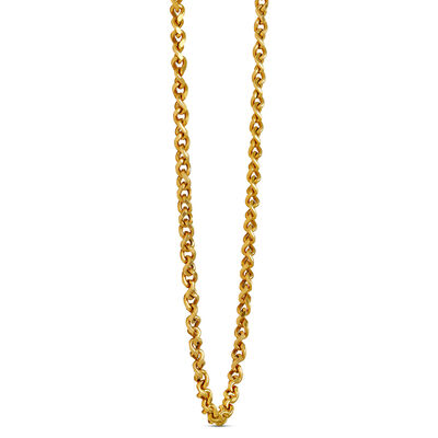 Toscano 24-Inch Curb Link Chain, 14K Yellow Gold