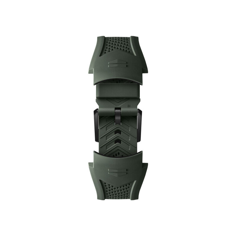 TAG Heuer Calibre E5 Khaki Green Rubber Sport Strap, 45mm image number 1