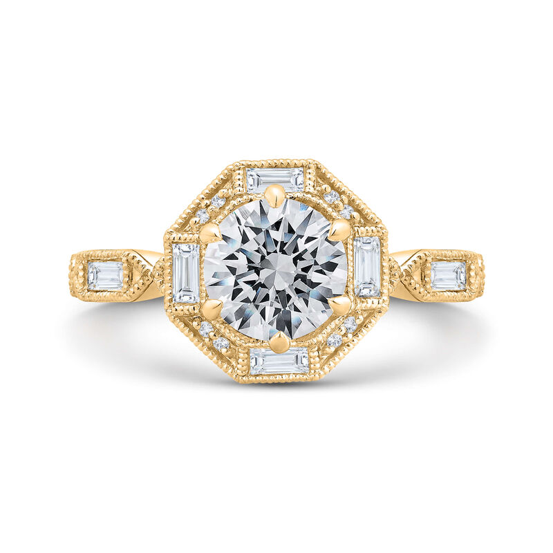 Bella Ponte Engagement Ring Setting 14k Cubic Zirconia image number 3