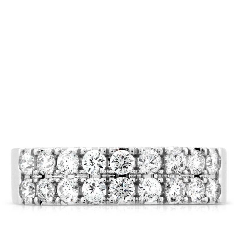 Two Row Diamond Ring 14K image number 2