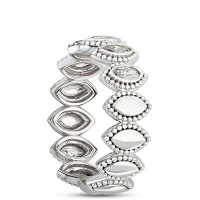 Marquise Diamond Ring, 0.33 Carat Total Weight, 14K White Gold