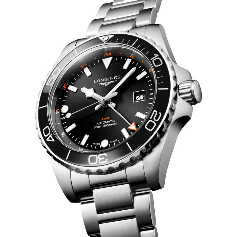 Longines Hydroconquest GMT Sunray Black Dial Watch, 43mm image number 1
